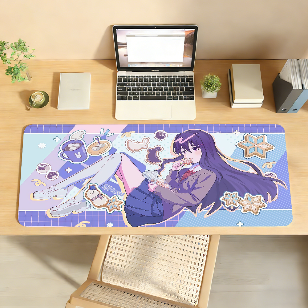 Keyboard Wrist Pad Leather - Cartoon Anime D-DDLC Mouse Pad Non-slip