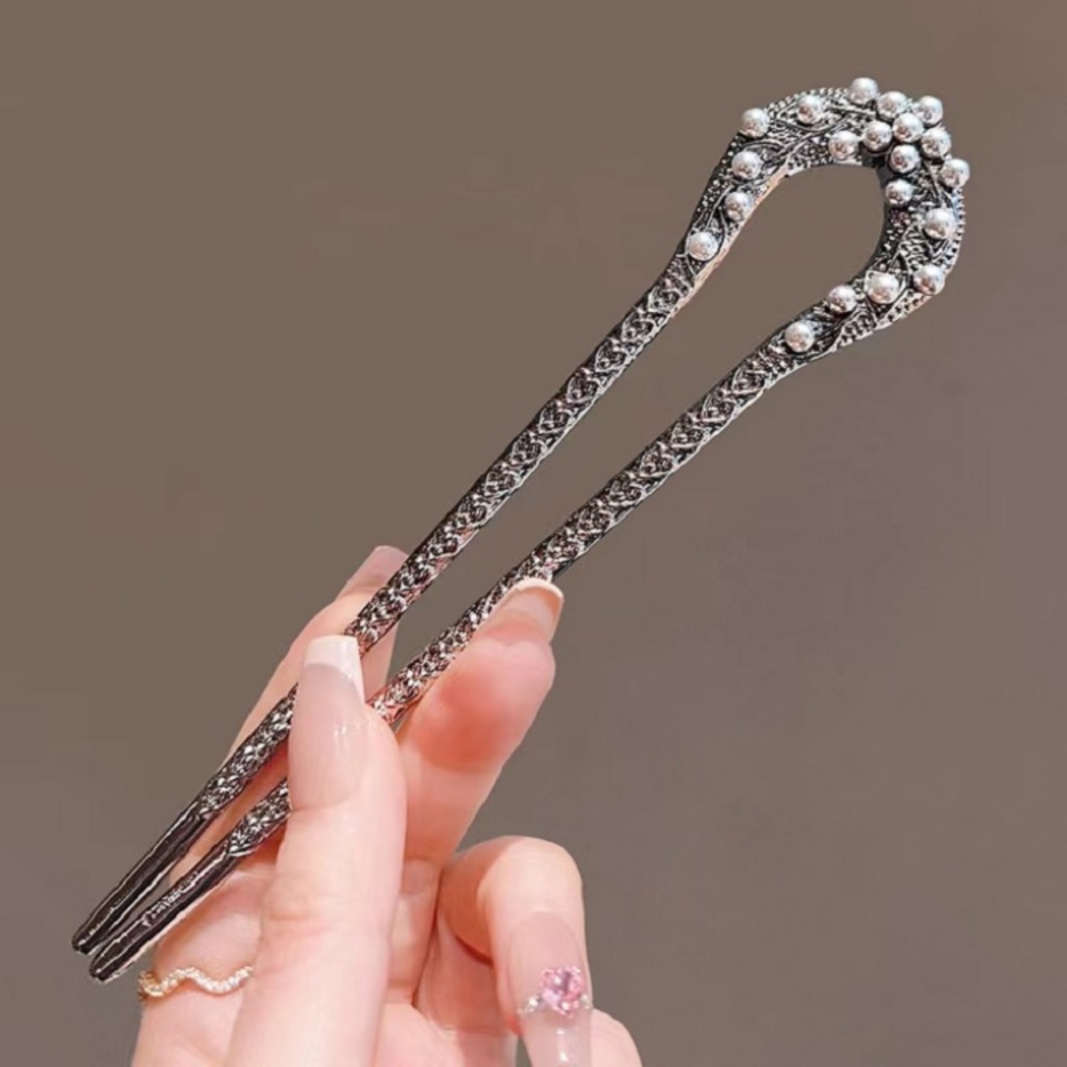 Tech Hair Accessories - New Pearl U Shaped Hairpin For