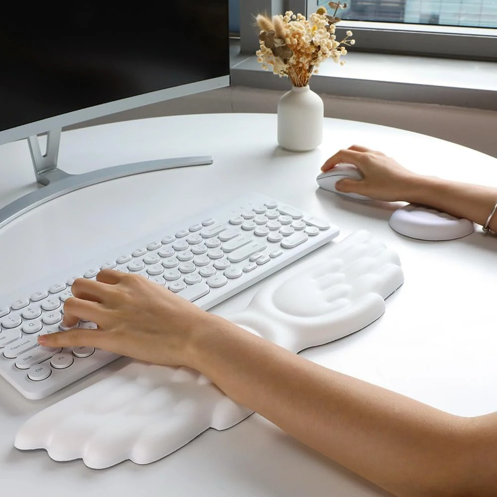 Mousepad Ergonomic Angel Keybo - Keyboard Wrist Pad Leather avis et prix