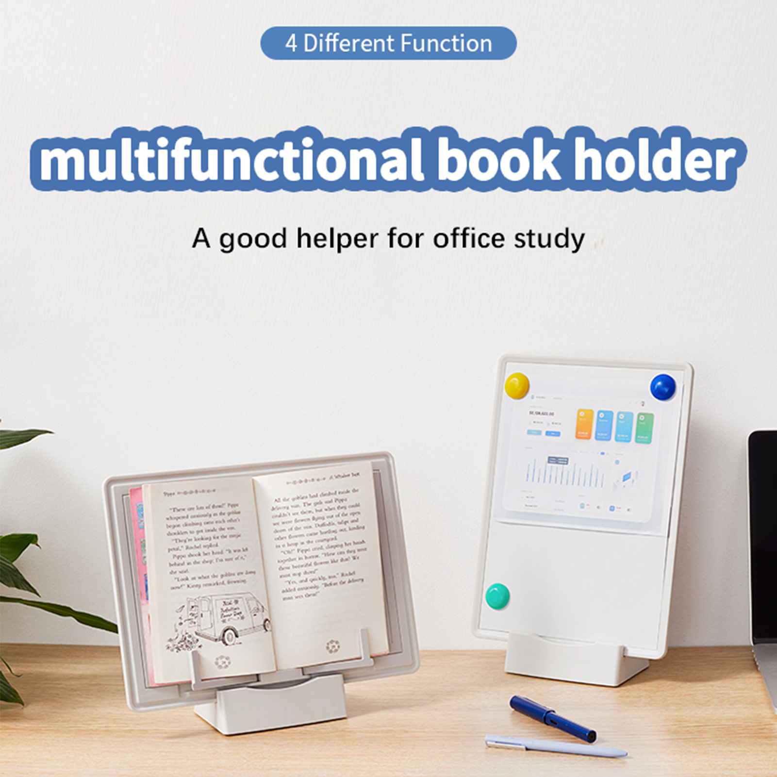 Book Stand Holder Portable Mul - Pen Holder Magnetic avis et prix