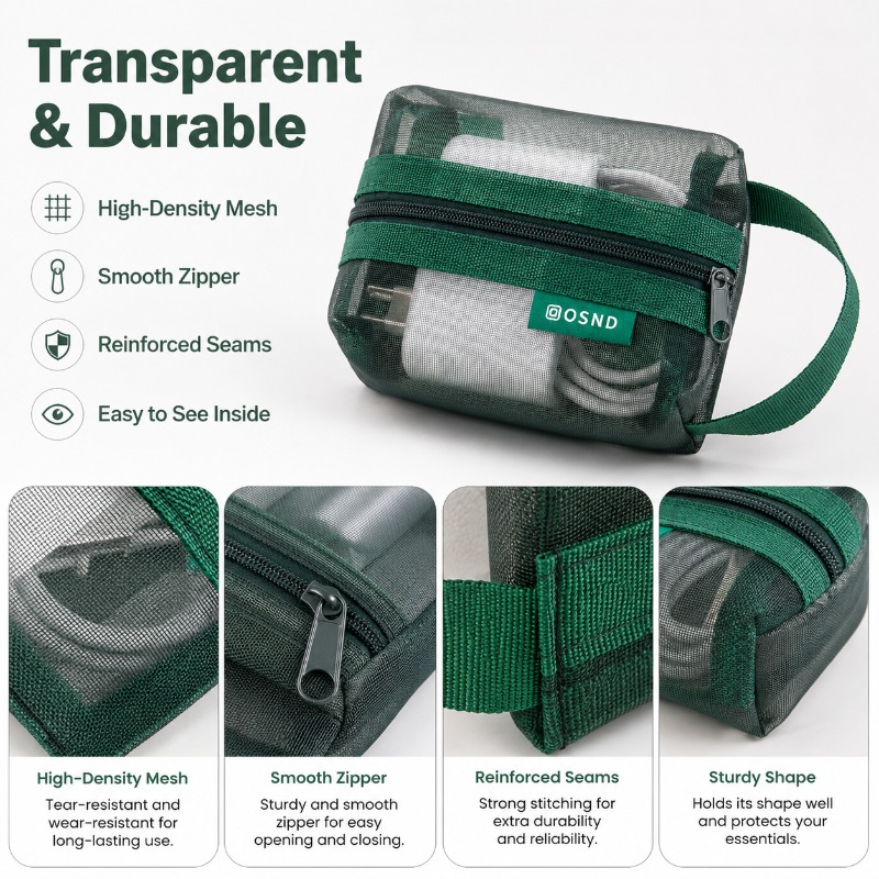 6PCS Mesh Tech Organizer Pouch - Tech Woven Accessories avis et prix