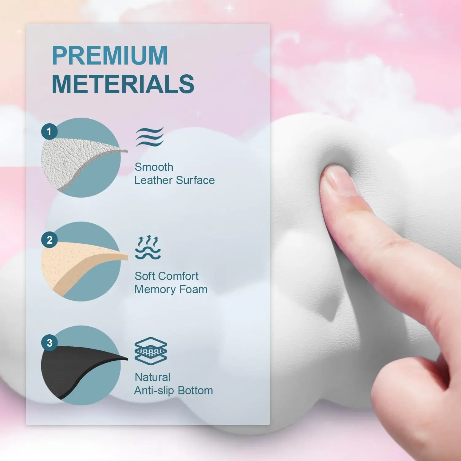 Keyboard Cloud Wrist Rest Memo - Keyboard Wrist Pad Leather avis et prix