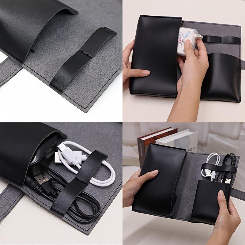 1PC PU Leather Multi-Compartme - Tech Accessories Travel Organizer Pouch avis et prix
