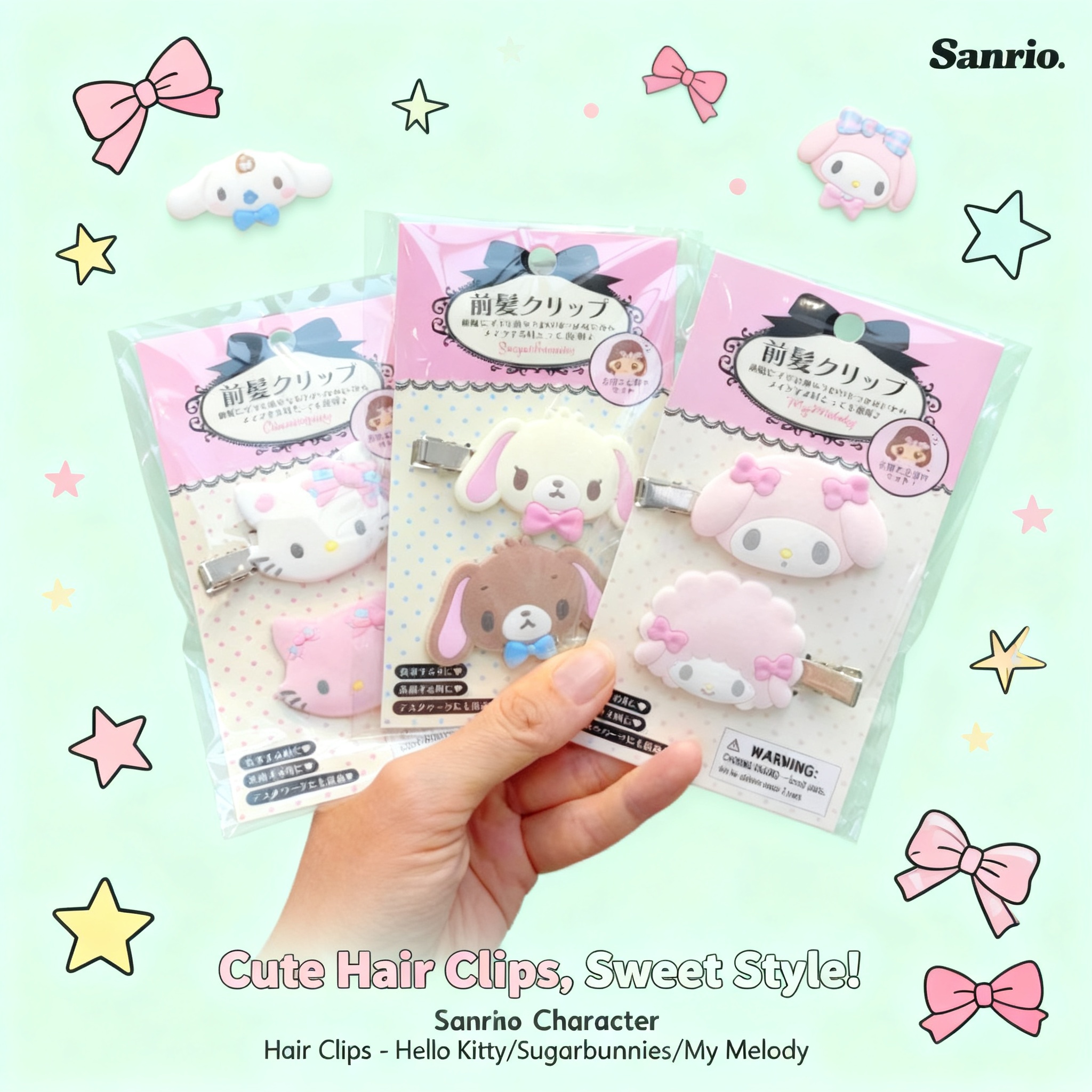 Kawaii Sugarbunnies Hairpin Ca - Tech Hair Accessories avis et prix