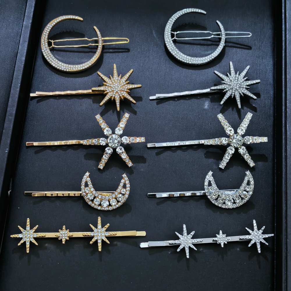 3/4 pcs set Crystal Star Hairp - Tech Hair Accessories avis et prix