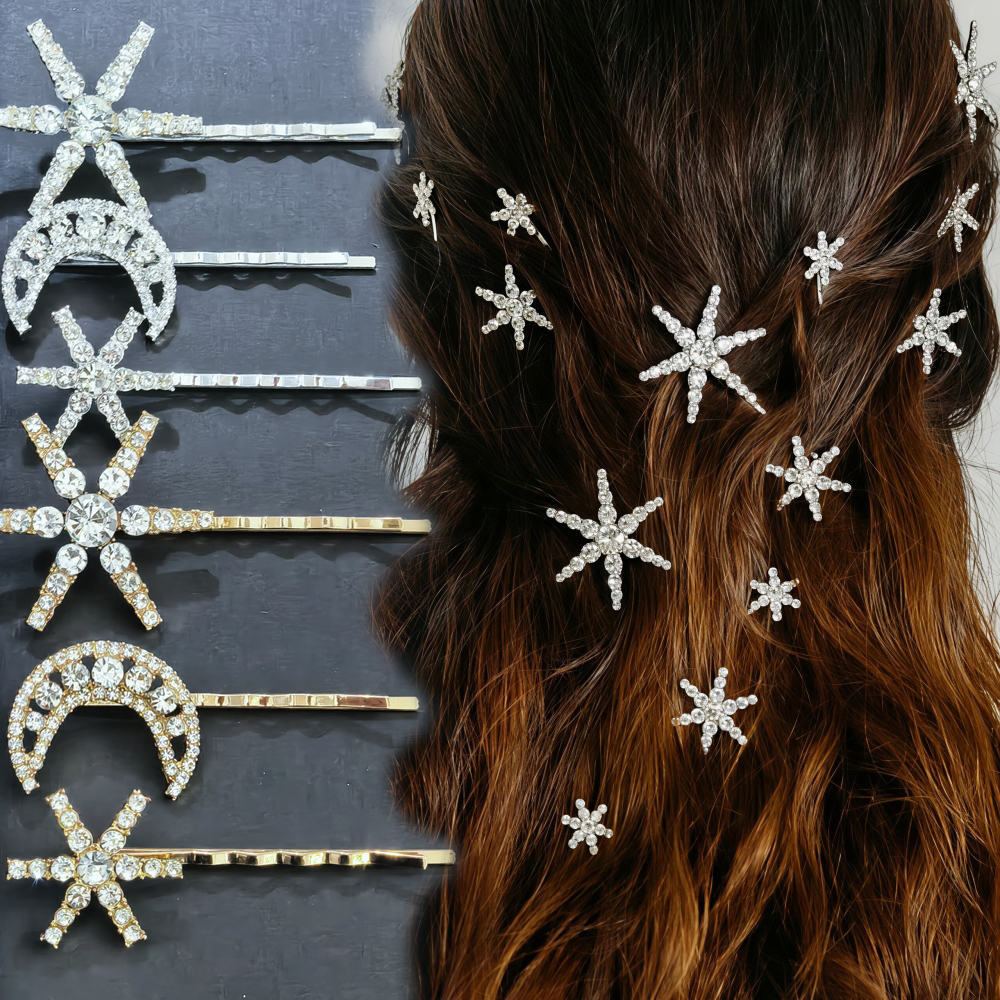 3/4 pcs set Crystal Star Hairp - Tech Hair Accessories avis et prix