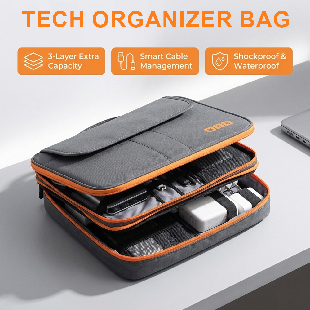 Large Capacity Tech Organizer  - Tech Accessories Travel Organizer Pouch avis et prix