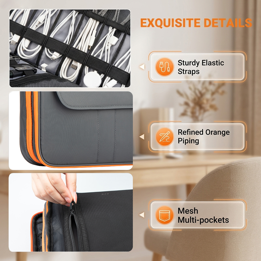 Large Capacity Tech Organizer  - Tech Accessories Travel Organizer Pouch avis et prix
