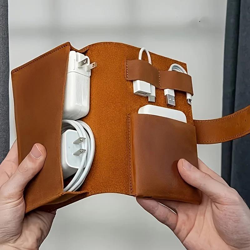 1pc PU Leather Multi-Compartme - Tech Woven Accessories avis et prix