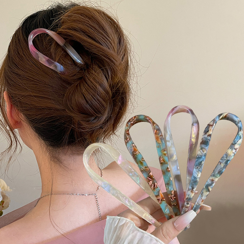 U-Shaped Hair Sticks Acetate A - Tech Hair Accessories avis et prix