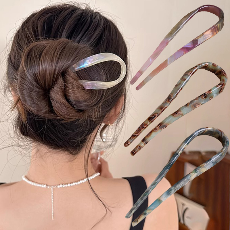 U-Shaped Hair Sticks Acetate A - Tech Hair Accessories avis et prix