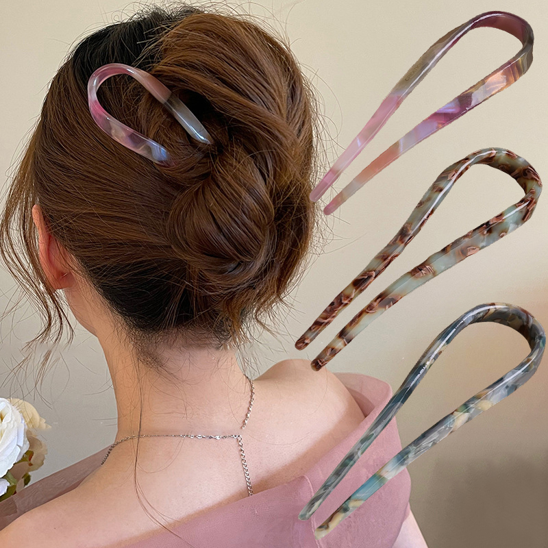 U-Shaped Hair Sticks Acetate A - Tech Hair Accessories avis et prix