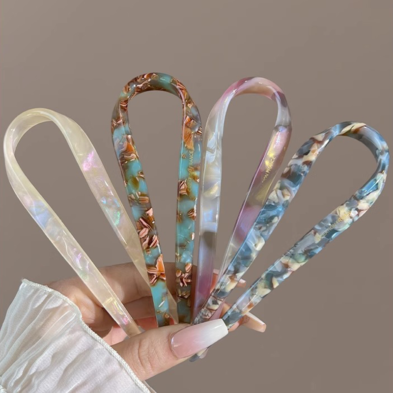 U-Shaped Hair Sticks Acetate A - Tech Hair Accessories avis et prix