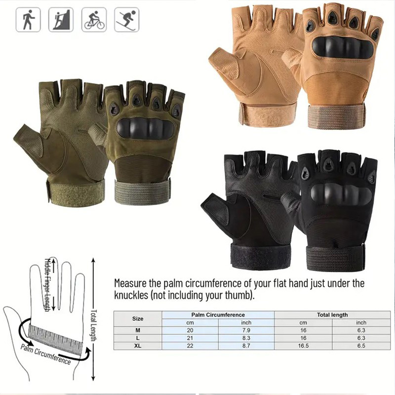 1Pair Tactical Fingerless Glov - Tech Wear Accessories avis et prix