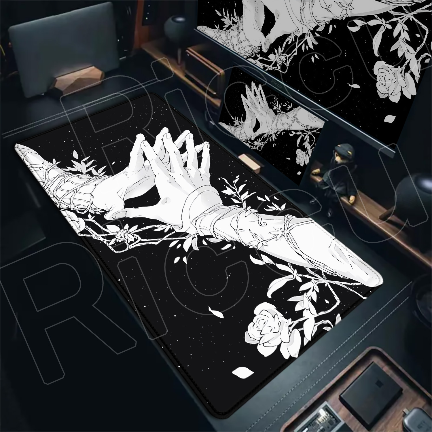 HD Large Black White XXL Gothi - Tech Table Accessories avis et prix
