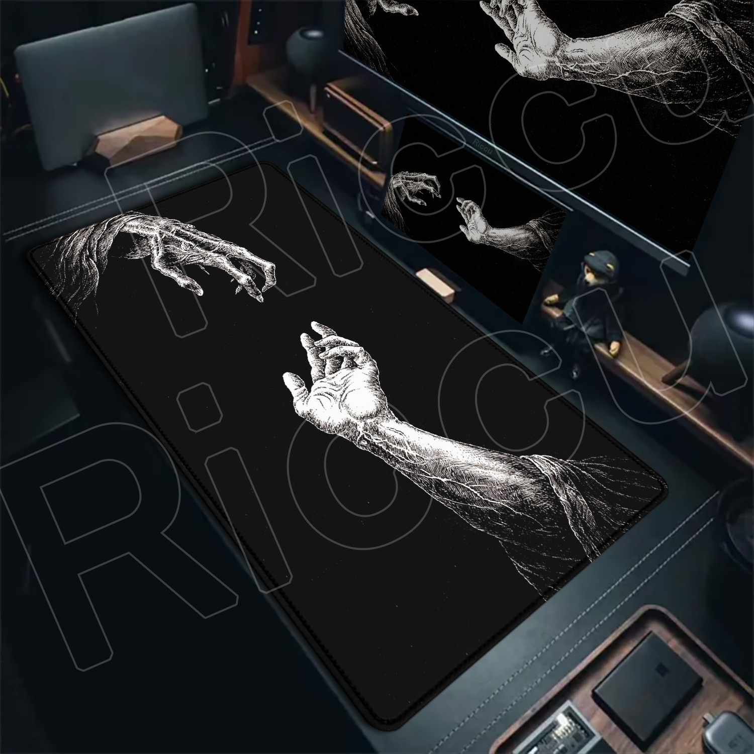 HD Large Black White XXL Gothi - Tech Table Accessories avis et prix