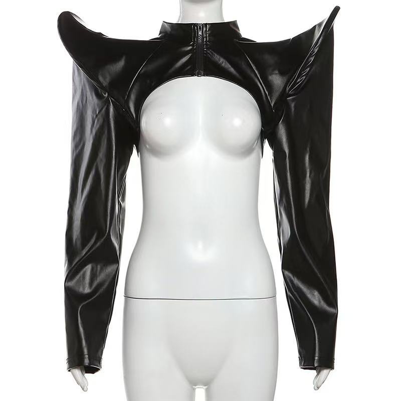 2024 Women Y2k Pu Leather Jack - Tech Wear Accessories avis et prix