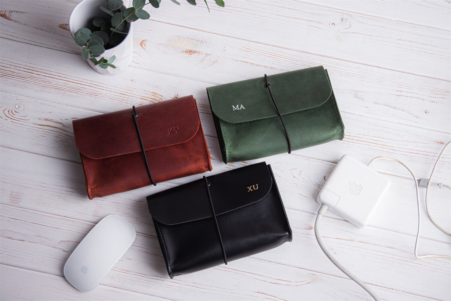 Genuine Leather MacBook Mouse  - Tech Accessories Travel Organizer Pouch avis et prix