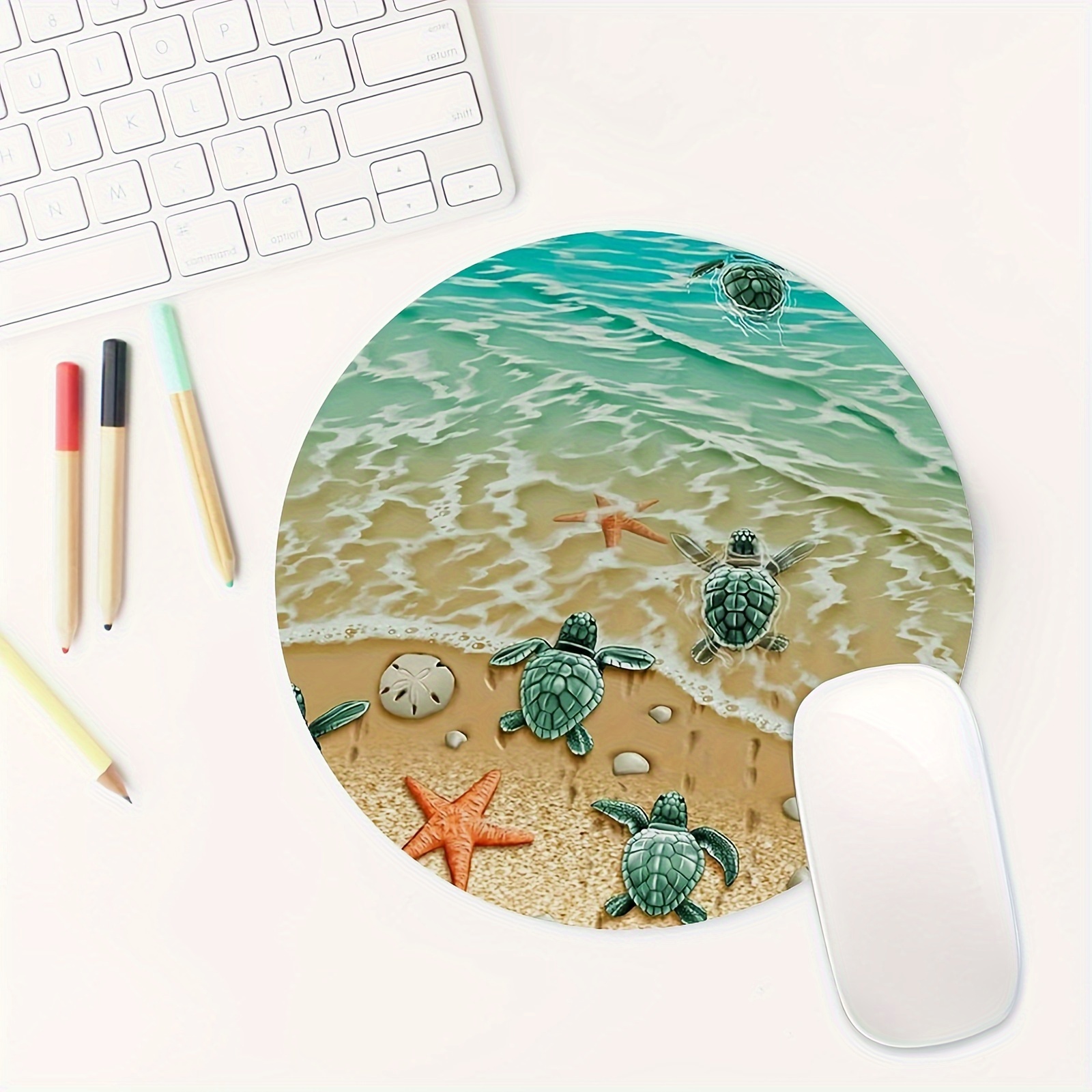 Adorable Turtle Starfish Round - Tech Table Accessories avis et prix