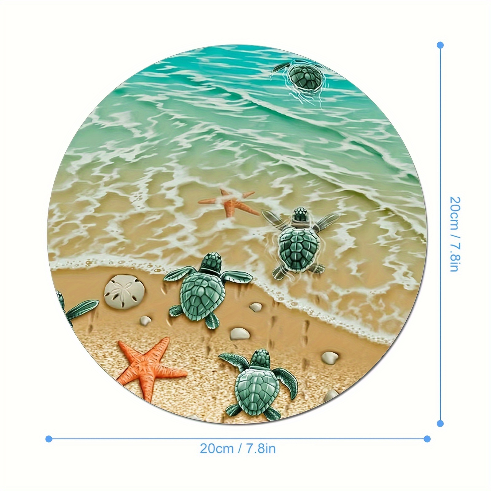 Adorable Turtle Starfish Round - Tech Table Accessories avis et prix